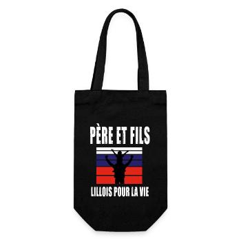 père et fils papa supporter lillois lille - Sac à bouteille - noir - Devant