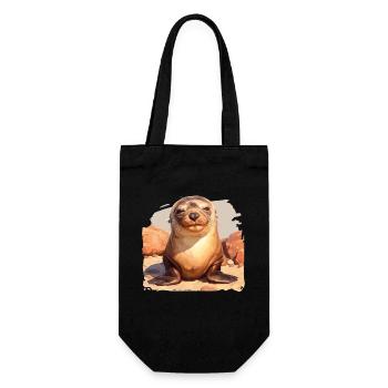 Sea Lions Sea Lion - Gift Bag for Bottles - black - Front