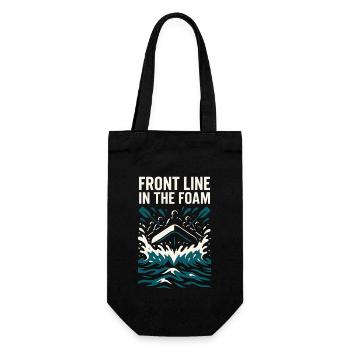 Whitewater Adventure River Rafting Crew Outdoor - Gift Bag for Bottles - black - Front