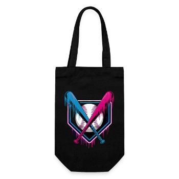 Baseball Passion Neon Style - Gift Bag for Bottles - black - Front