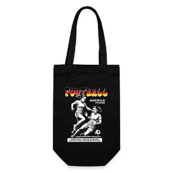 Deutscher Frauenfußball Shirt: Spielfreude pur - Geschenkbeutel für Flaschen - Schwarz - Vorne