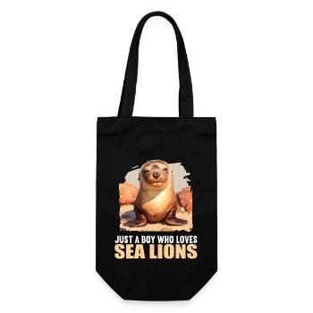Sea Lions Sea Lion - Gift Bag for Bottles - black - Front