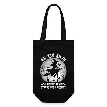 From 250 km/h Hexenbroom pulls to the right - Gift Bag for Bottles - black - Front