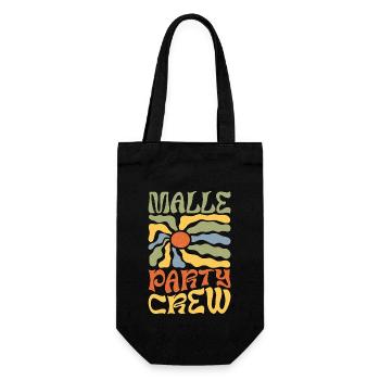 Malle Party Crew - Geschenkbeutel für Flaschen - Schwarz - Vorne