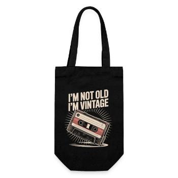 Klassisch statt alt – Vintage-Style - Geschenkbeutel für Flaschen - Schwarz - Vorne