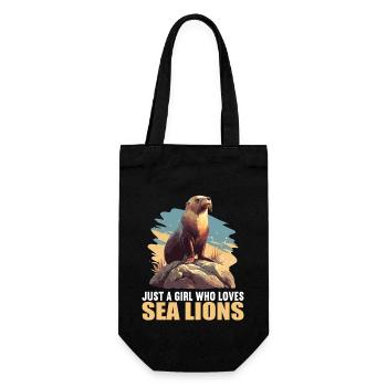 Sea Lions Sea Lion - Gift Bag for Bottles - black - Front