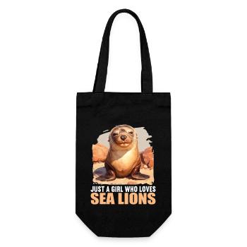 Sea Lions Sea Lion - Gift Bag for Bottles - black - Front