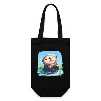 Loutre de mer - Sac à bouteille - noir - Devant