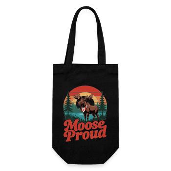 Chemise du Canada avec motif orignal - Sac à bouteille - noir - Devant