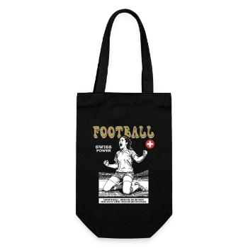 Swiss Soccer Player Shirt: Tactics and Timing - Gift Bag for Bottles - black - Front