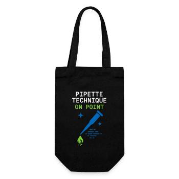 Clinical Lab Tech Diagnostic Science Data Nerd - Gift Bag for Bottles - black - Front