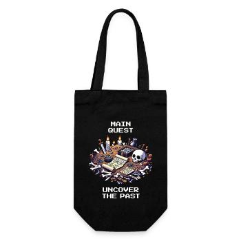 Main Quest Past | Archaeology History - Gift Bag for Bottles - black - Front