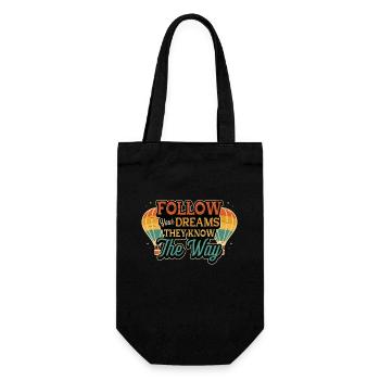 Hot Air Ballooning Follow Your Dreams Balloonist - Gift Bag for Bottles - black - Front