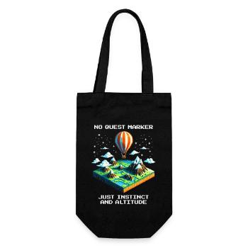 Instinct & Altitude | Balloon ride without signposts - Gift Bag for Bottles - black - Front