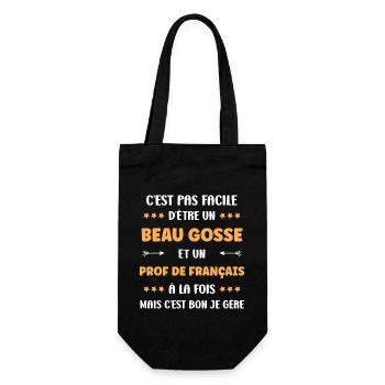 Prof de francais - Sac à bouteille - noir - Devant