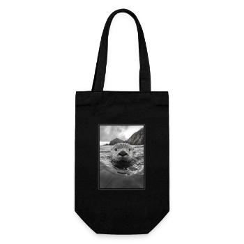 Loutre de mer - Sac à bouteille - noir - Devant