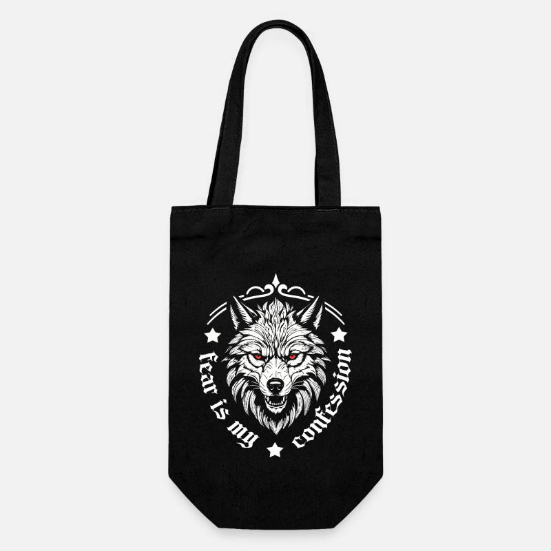 Fear - Gift Bag for Bottles - black