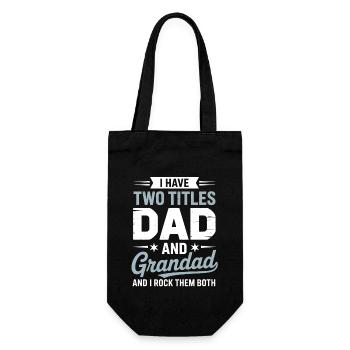 Stolzer Papa Opa Spruch Großvater Humor - Geschenkbeutel für Flaschen - Schwarz - Vorne