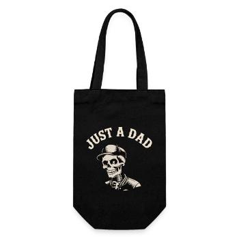 JUST A DAD - Gift Bag for Bottles - black - Front