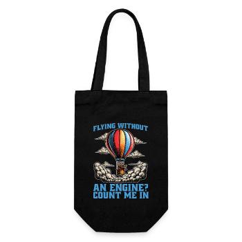 Hot Air Ballooning Flying Without An Aviation - Gift Bag for Bottles - black - Front