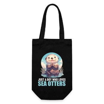 Loutre de mer - Sac à bouteille - noir - Devant