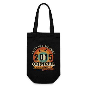 10 Ans 2015 Vintage Retro Cadeau D’anniversaire - Sac à bouteille - noir - Devant