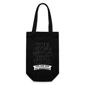 Drôle parents fille disant humour - Sac à bouteille - noir - Devant