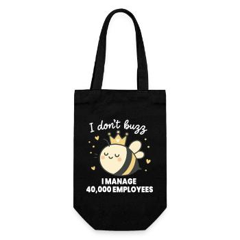 Bee Beekeeper I Don't Buzz i Manage Employees - Gift Bag for Bottles - black - Front
