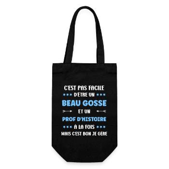 prof histoire - Sac à bouteille - noir - Devant