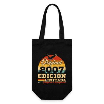 18 Année 2007 Vintage Rétro Cadeau d’anniversaire - Sac à bouteille - noir - Devant