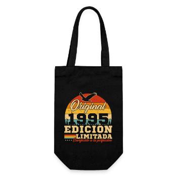 30 Jahre 1995 Vintage Retro Geburtstagsgeschenk - Geschenkbeutel für Flaschen - Schwarz - Vorne