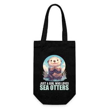 Loutre de mer - Sac à bouteille - noir - Devant