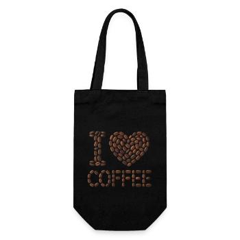 Kaffeeliebhaber Spruch Barista Coffee - Geschenkbeutel für Flaschen - Schwarz - Vorne