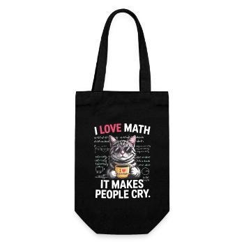I love Math – It makes people cry - Gift Bag for Bottles - black - Front