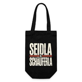 Seidla & Schäuferla – Lustiger Spruch Bamberg Fran - Gift Bag for Bottles - black - Front