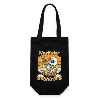 Malle NACH DER PARTY SHIRT Lustiges - Geschenkbeutel für Flaschen - Schwarz - Vorne