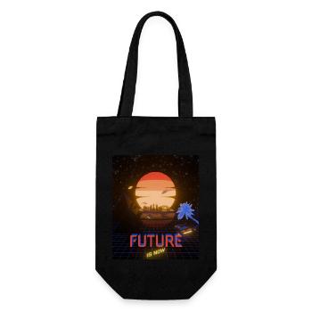 The future is now - Gift Bag for Bottles - black - Front