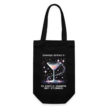 Status: Slightly Shaken | Bond Approved Cocktails - Gift Bag for Bottles - black - Front