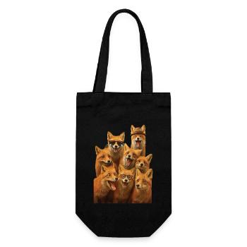 Fuchs - Geschenkbeutel für Flaschen - Schwarz - Vorne