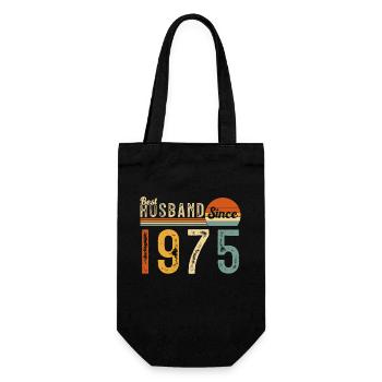 Bester Ehemann seit 1975 - Geschenkbeutel für Flaschen - Schwarz - Vorne