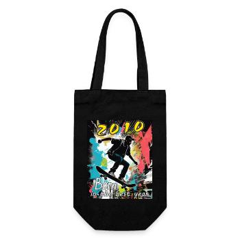 2010 SKAETER Born in the best year - Geschenkbeutel für Flaschen - Schwarz - Vorne