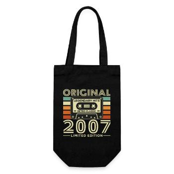 18 Ans 2007 Vintage Rétro Cadeau d’anniversaire - Sac à bouteille - noir - Devant