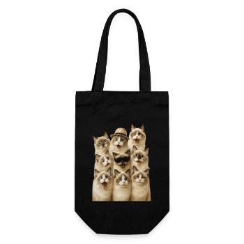 Ragdoll - Geschenkbeutel für Flaschen - Schwarz - Vorne