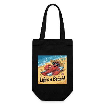 LOBSTERS LIFE S A BEACH - Gift Bag for Bottles - black - Front