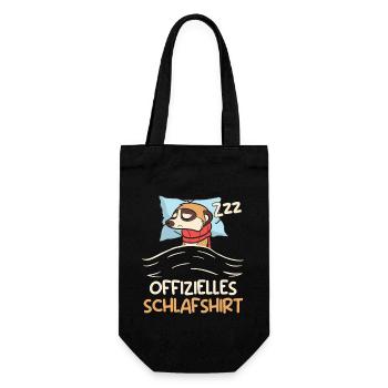 Erdmännchen OFFIZIELLES SCHLAFSHIRT Lustiges - Geschenkbeutel für Flaschen - Schwarz - Vorne