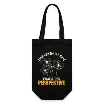 Philosophe DAS LEBEN EINE FRAGE DER PERSPEKTIVE - Geschenkbeutel für Flaschen - Schwarz - Vorne