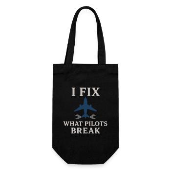 Mécanicien d’aviation Faa Humour Technicien d’aéronefs - Sac à bouteille - noir - Devant