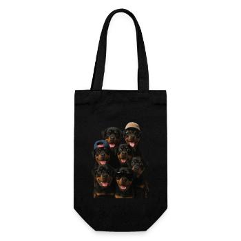 Rottweiler - Geschenkbeutel für Flaschen - Schwarz - Vorne