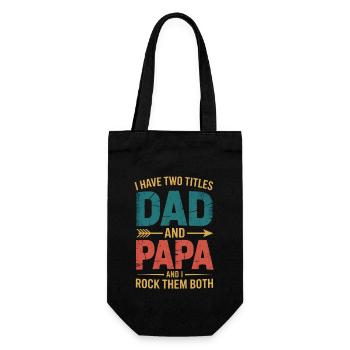Proud Dad Funny Dad Humor Dad - Gift Bag for Bottles - black - Front