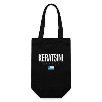 Keratsini Griechenland - Geschenkbeutel für Flaschen - Schwarz - Vorne